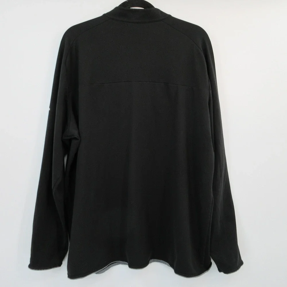 Adidas Golf Mens 2XL Black Grey Quarter Zip Pullover Long Sleeve Tech Wear Top